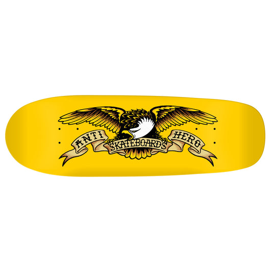 Anti Hero Skateboard Deck Shaped Eagle Beach Bum 9.55" Yellow