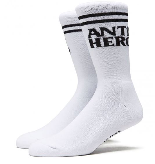 Anti Hero Socks Black Hero If Found White Black Size 7 11 Crew Skateboard Sox