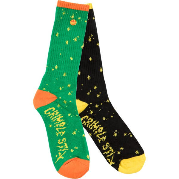 Anti Hero Socks Grimple Stix Dust Green Black 3 Pack Size 7 11 Skateboard Sox