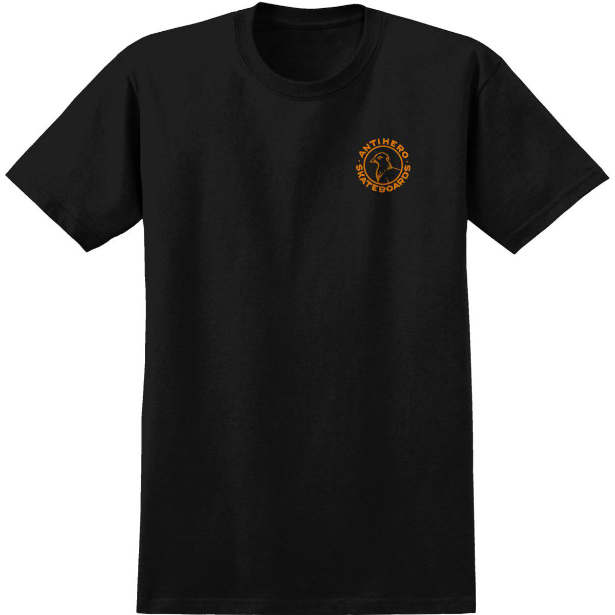Anti Hero Tee Basic Pigeon Round Black Skateboard T Shirt