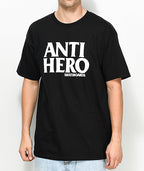 Anti Hero Tee Black Hero Black White New Skateboard T Shirt