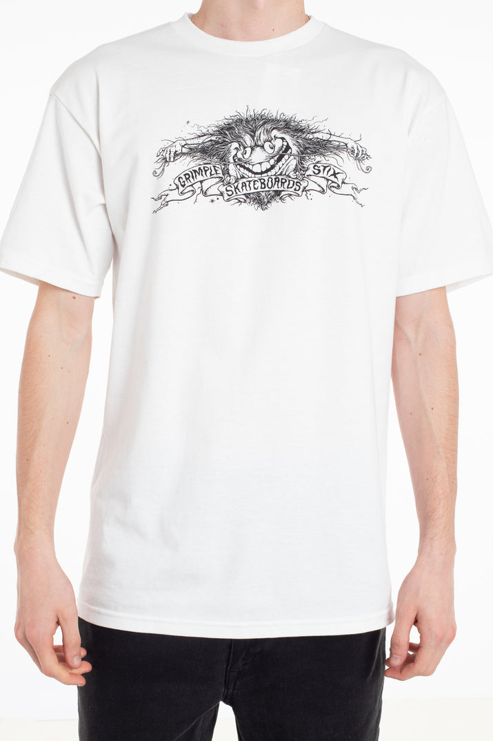 Anti Hero Tee Grimple Eagle White Black Skateboard T Shirt