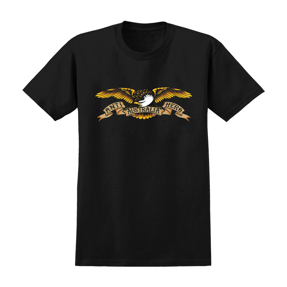 Anti Hero Tee Oz Eagle Black New Limitied Australian Edition Skateboard T Shirt