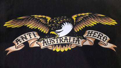 Anti Hero Tee OZ Eagle Black New Limitied Australian Edition Skateboard T-Shirt