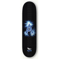April Skateboard Deck A Logo Black Blue