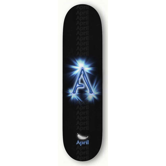 April Skateboard Deck A Logo Black/Blue