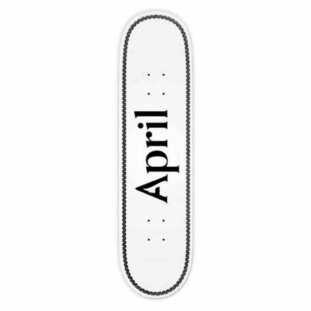 April Skateboard Deck Logo Black Helix 8