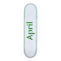 April Skateboard Deck Logo Green Helix 8 25