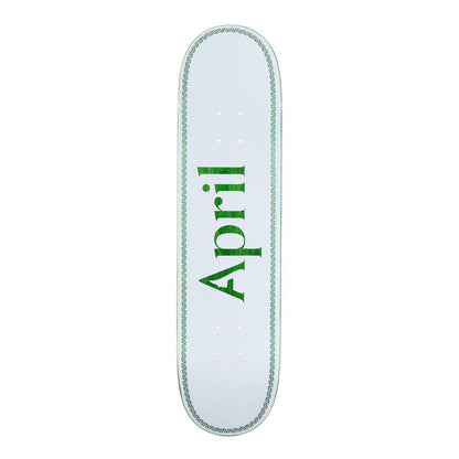 April Skateboard Deck Logo Green Helix 8.25"