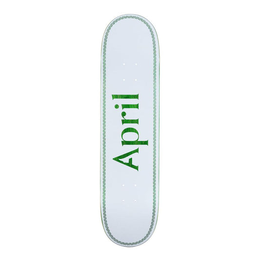 April Skateboard Deck Logo Green Helix 8.25"