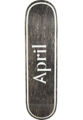 April Skateboard Deck Og Logo Invert Black 8 38