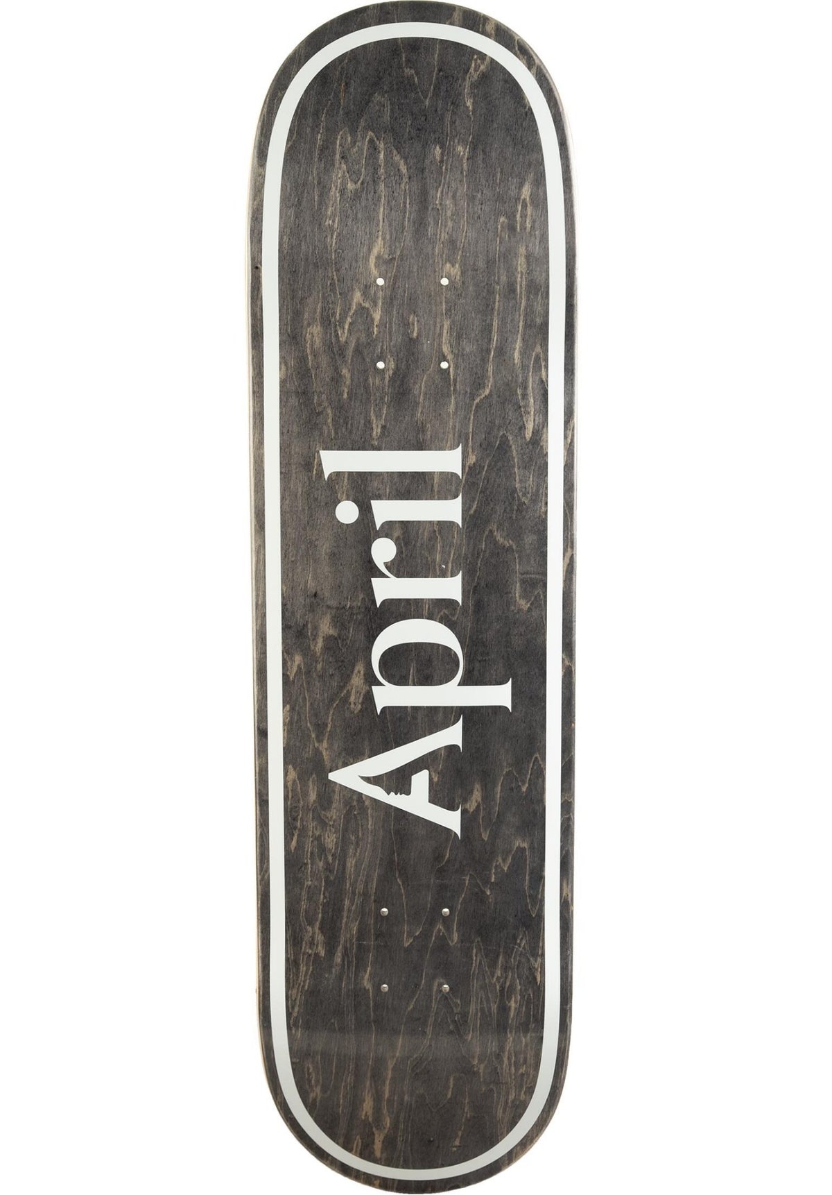 April Skateboard Deck Og Logo Invert Black 8 38