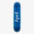 April Skateboard Deck Og Logo Invert Blue 8 25