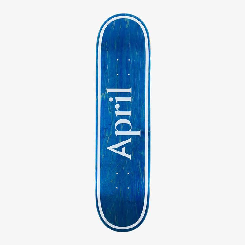 April Skateboard Deck Og Logo Invert Blue 8 25