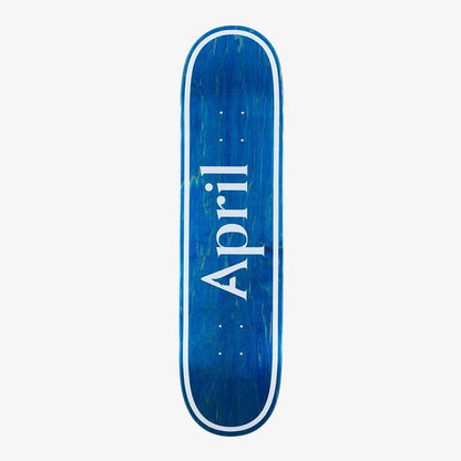 April Skateboard Deck OG Logo Invert Blue 8.25"
