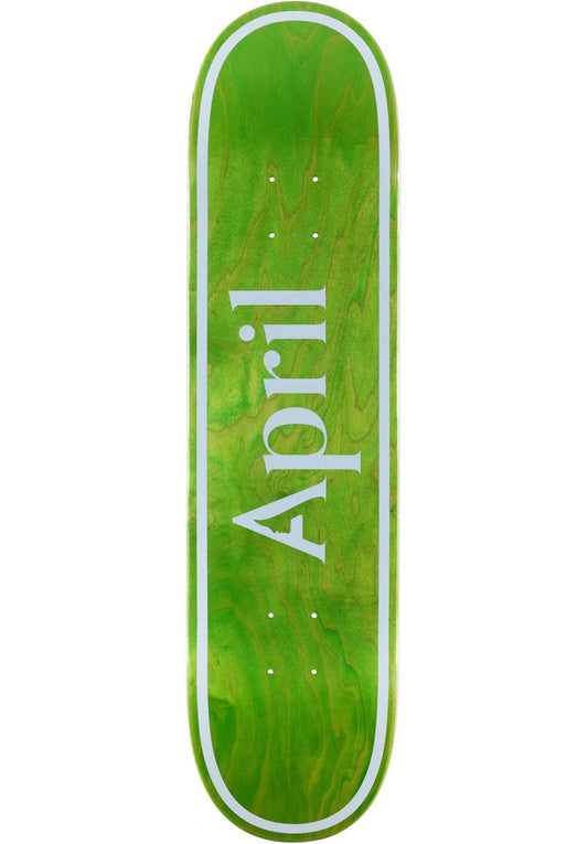April Skateboard Deck OG Logo Invert Green 8.25"