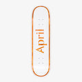 April Skateboard Deck Og Logo Orange 8 25