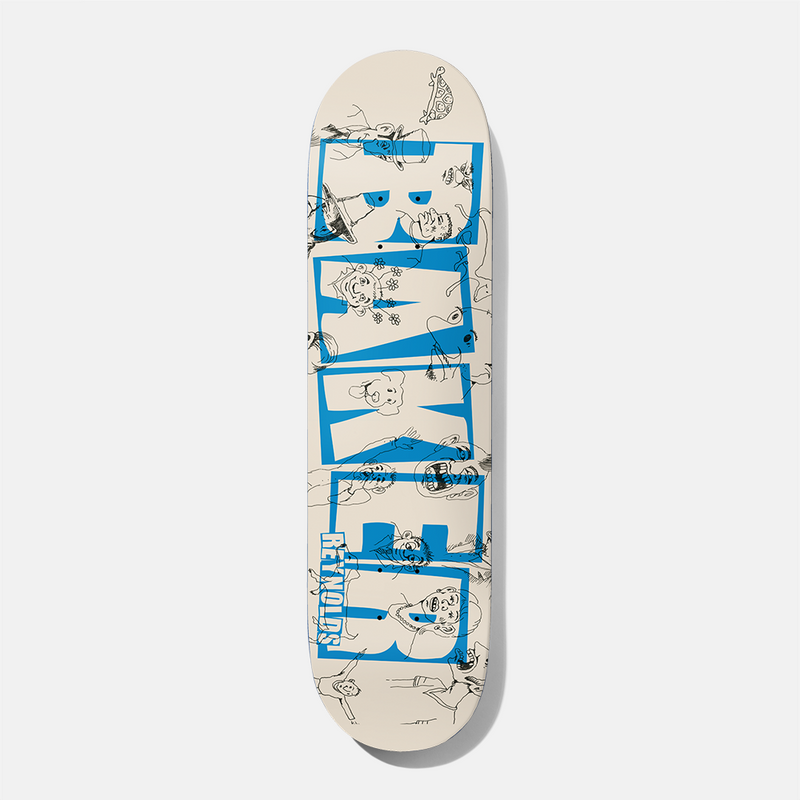 Baker Skateboard Deck Reynolds Brand Name Sketch 8.25" Art by Mike Gigliotti