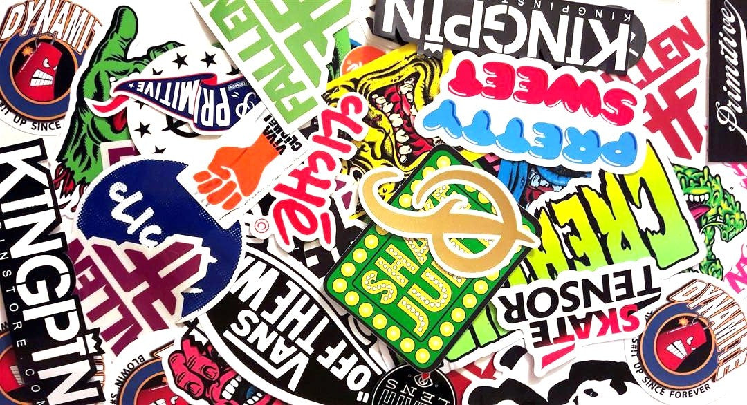 Assorted Skateboard Brands 5 Pack Stickers Assorted Skate decal