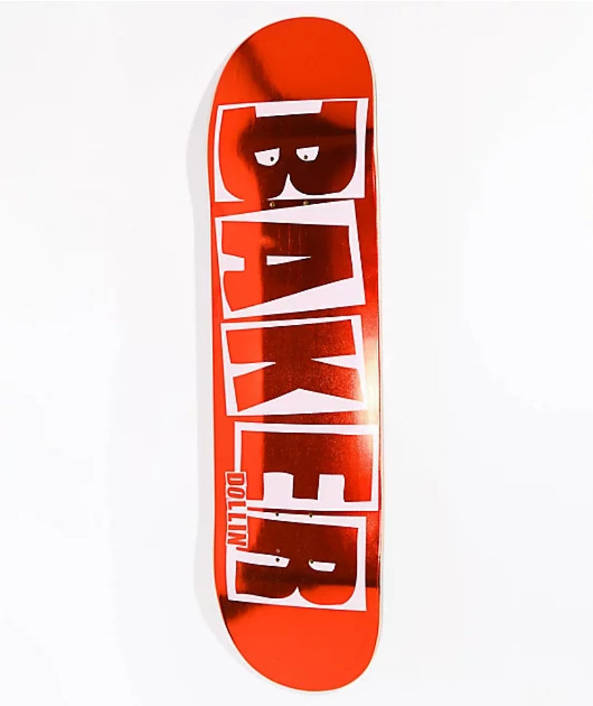 Baker Skateboard Deck Dollin Brand Logo Red Foil B2 8.25"
