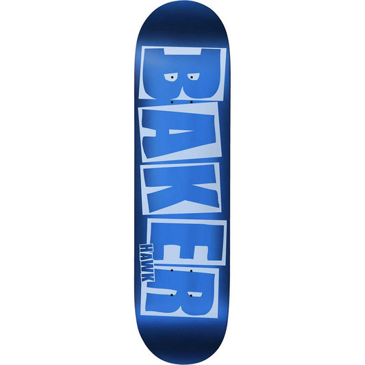 Baker Skateboard Deck Riley Hawk Brand Logo Blue Foil B2 8.5"