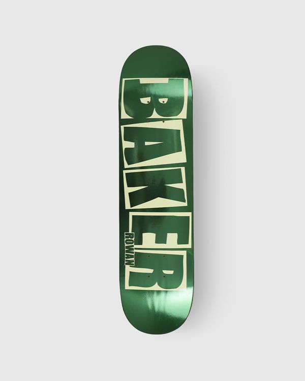 Baker Skateboard Deck Rowan Brand Logo Green Foil B2 8"