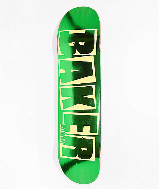 Baker Skateboard Deck Rowan Brand Logo Green Foil B2 8"