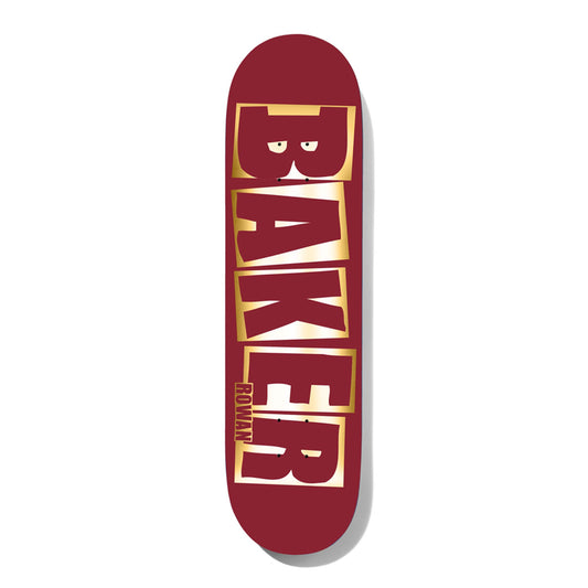 Baker Skateboard Deck Rowan Brand Name Red/Foil B2 8.38"