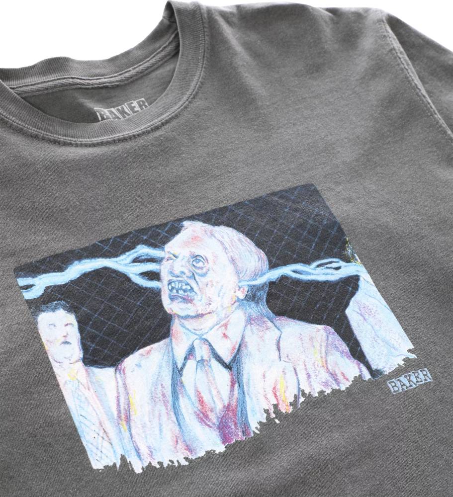 Baker Tee Fried Pepper Washed Black Art By Mike Gigliotti Skateboard T Shirt