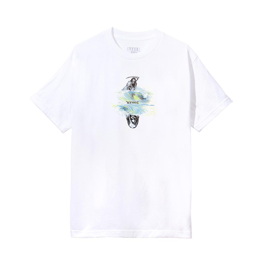 Baker Tee Wave Reaper White Skateboard T Shirt