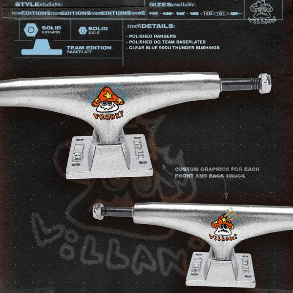 Thunder Skateboard Trucks Frankie Villani Artist 149 Hi Polished 8 5 Axles
