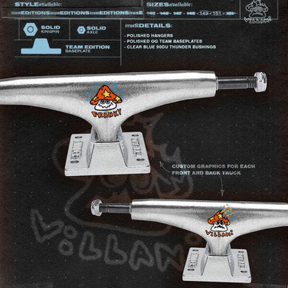 Thunder Skateboard Trucks 149 Frankie Villani Artist Polished Hi 8.5" Axles