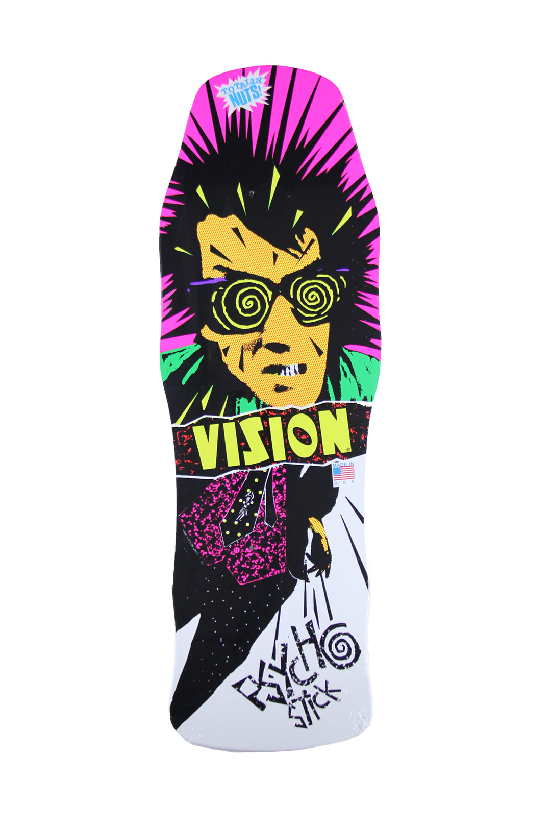 Vision Skateboards Deck Psycho Stick White 10" Reissue