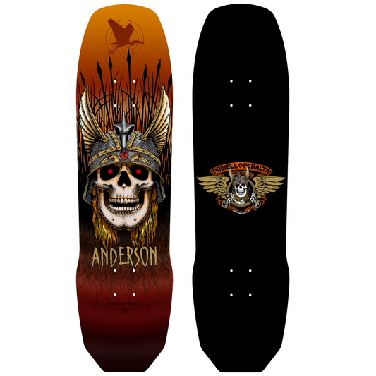 Powell Peralta Deck Andy Anderson Heron Skull 8.45" Rust Maple