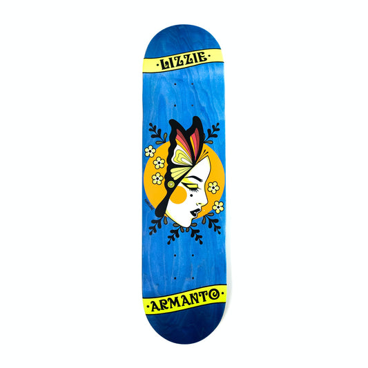 Birdhouse Skateboard Deck Lizzie Armanto Butterfly Blue 8"