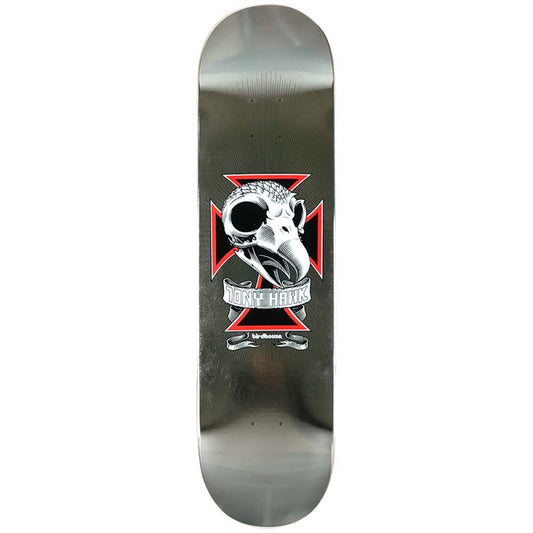 Birdhouse Skateboard Deck Tony Hawk 8.25" Skull 2 Chrome Foil