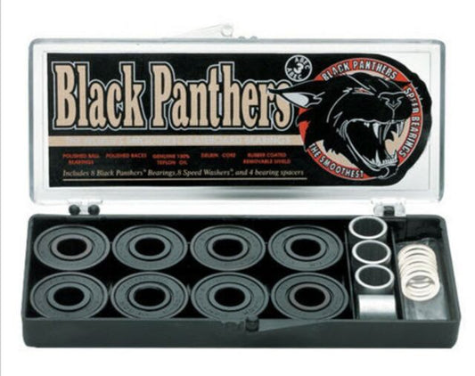 Shortys Skateboard Bearings Abec 3 Black Panthers Black