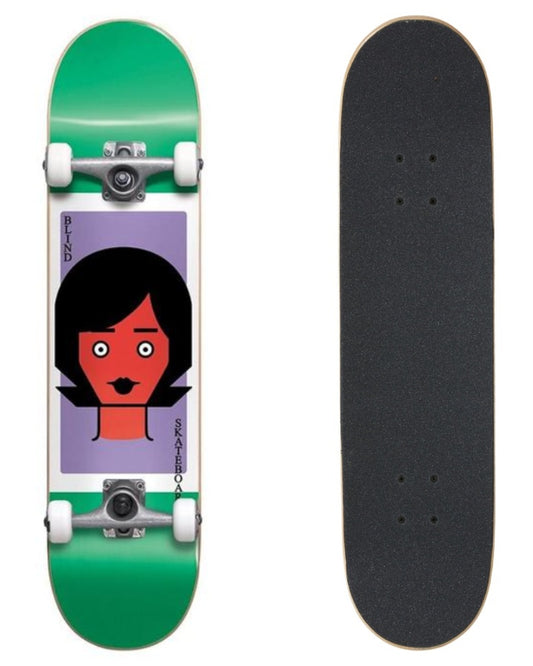 Blind Skateboard Complete Girl Doll 2 Green 8" FP Pre-Assembled