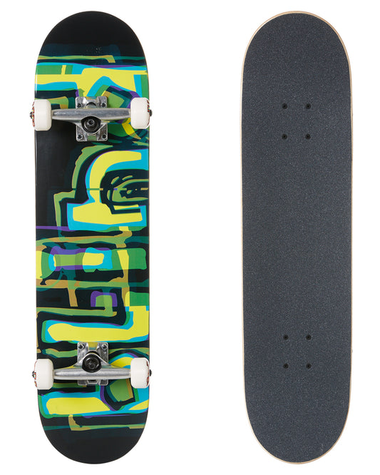 Blind Skateboard Complete Logo Glitch Green Yellow 7.875" Pre-Assembled