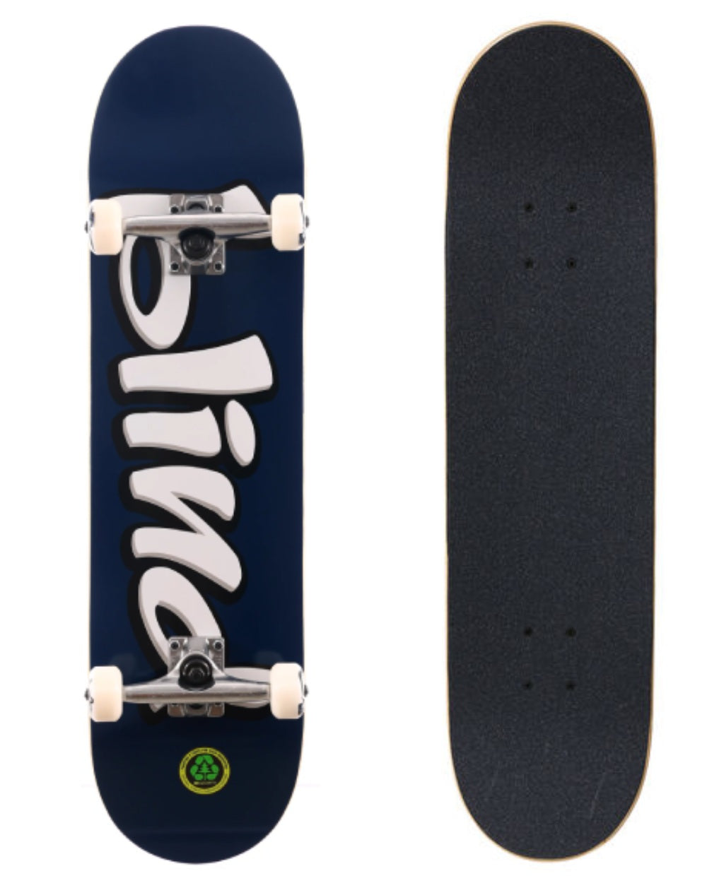 Blind Skateboard Complete Vintage Blind Logo Navy 8 Rhm Pre Assembled
