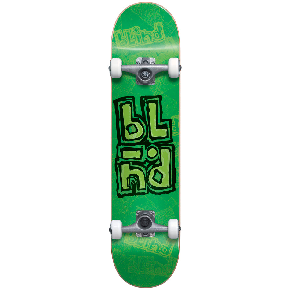 Blind Skateboard Complete OG Stacked Stamp Green 8" FP Pre-Assembled