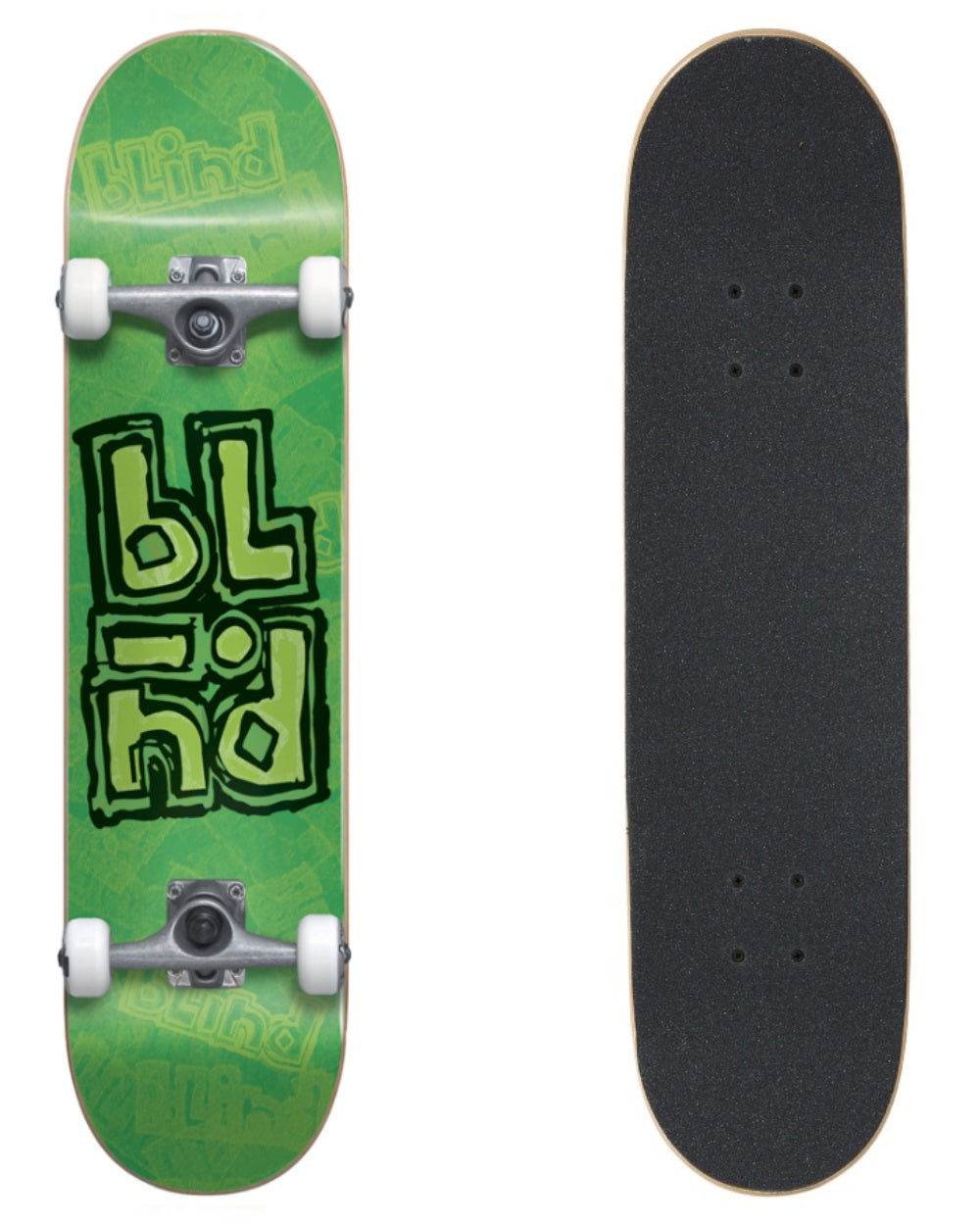 Blind Skateboard Complete Og Stacked Stamp Green 8 Fp Pre Assembled