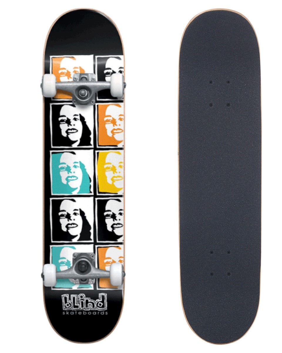 Blind Skateboard Complete Psychedelic Multi Girl 7.625" Black FP Pre-Assembled