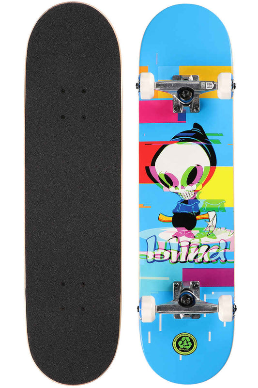Blind Skateboard Complete Reaper Glitch BLUE 7.75" FP Pre-Assembled
