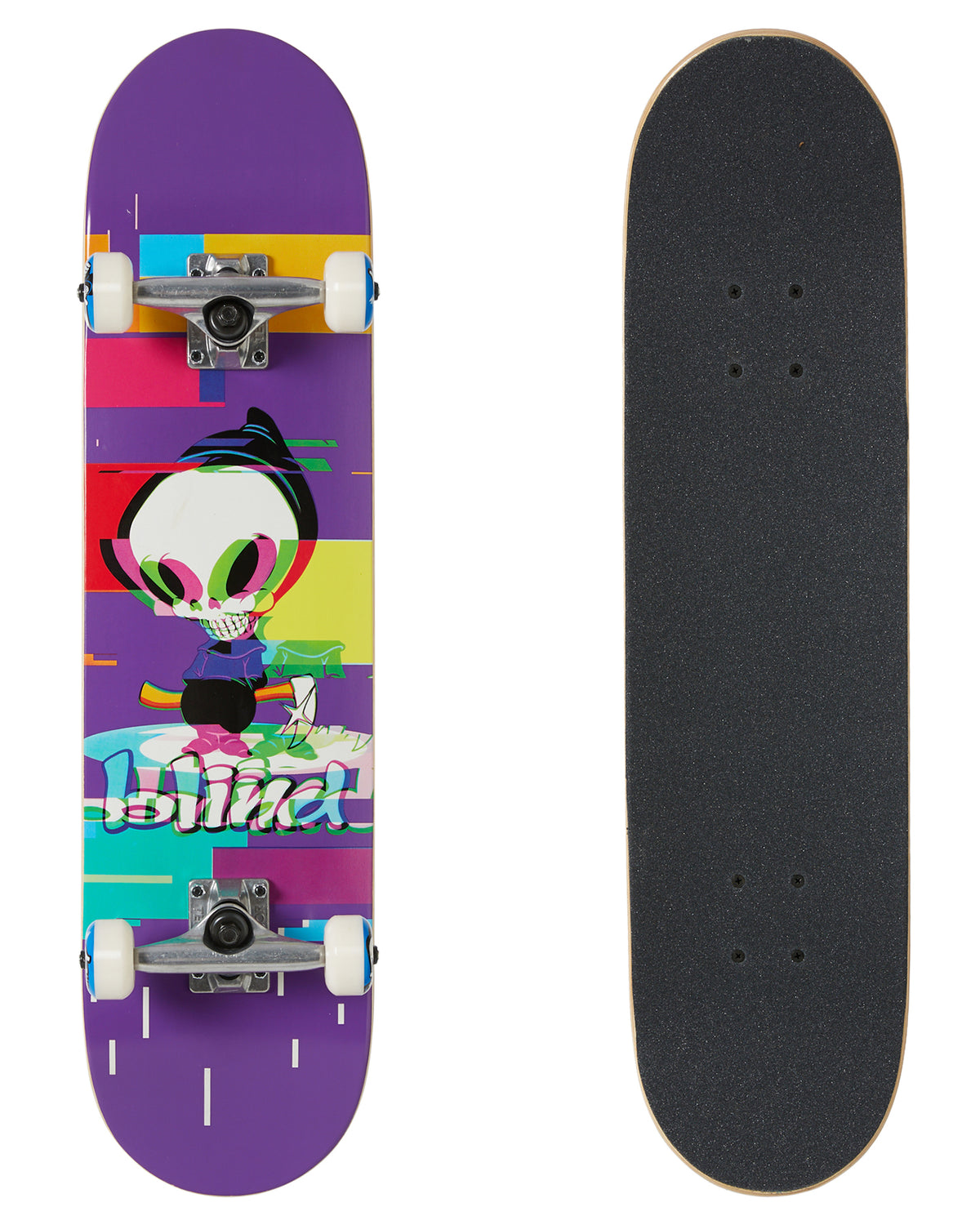 Blind Skateboard Complete Reaper Glitch Purple 7 75 Fp Pre Assembled