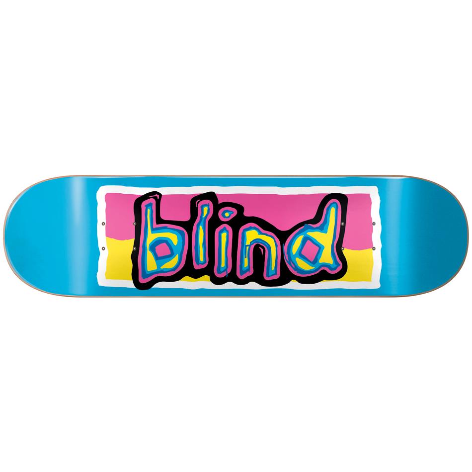 Blind Skateboard Deck Coloured Logo Rhm Blue 8 25
