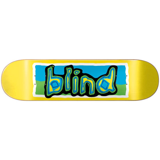 Blind Skateboard Deck Coloured Logo RHM Yellow 8"