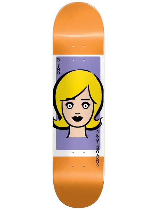 Blind Skateboard Deck Girl Doll Orange 8.375" RHM