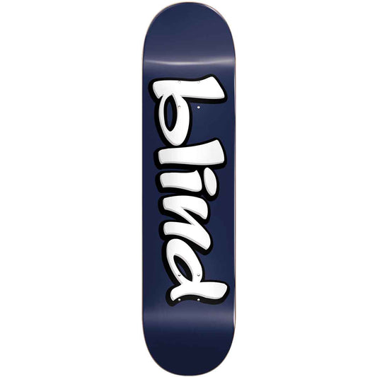Blind Skateboard Deck Vintage Blind Logo RHM Navy 8"