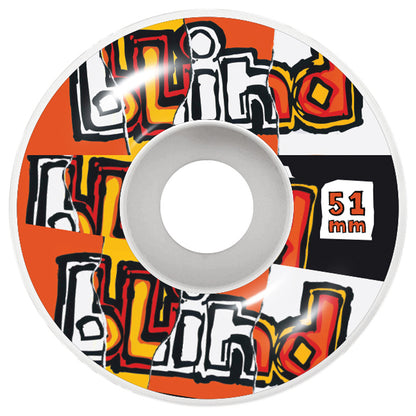 Blind Skateboard Wheels OG Ripped Red/Orange 51mm